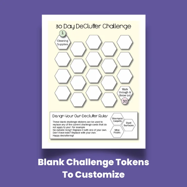 blank 30 day declutter challenge