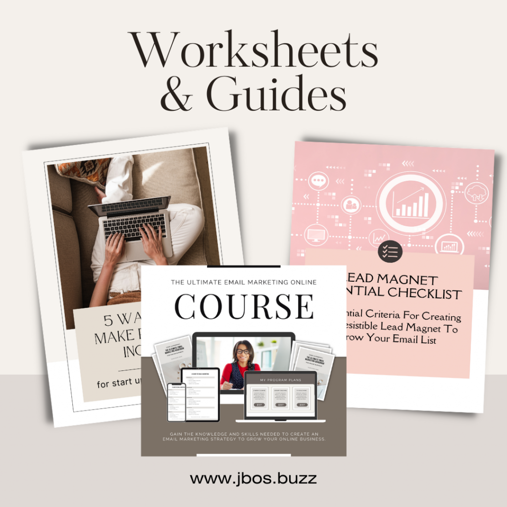 lead magnet and worksheets