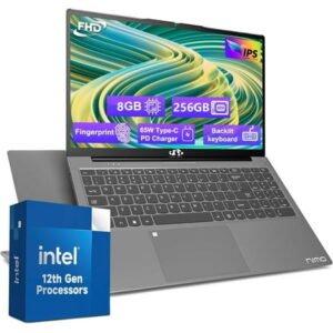 15.6 IPS FHD-Laptop 32GB RAM 2TB SSD Intel 6-Cores i3-1215U (Beat i5-1135G7) 65W Type-C Fingerprint Computer with Backlit Keyboard Fingerprint laptops for Business and Student Wi-Fi 6 Win 11