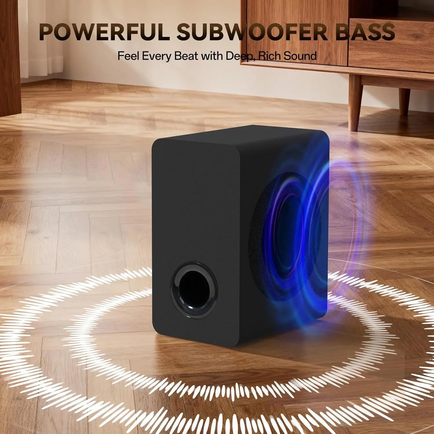 2.1 TV Soundbar w/ Subwoofer, BT 5.3, HDMI-ARC
