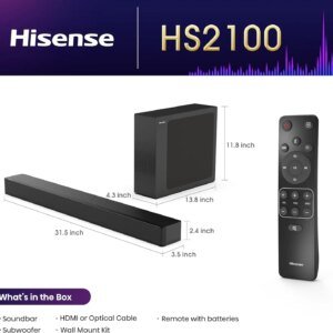240W 2.1 Soundbar with Wireless Sub, DTS & BT 5.3