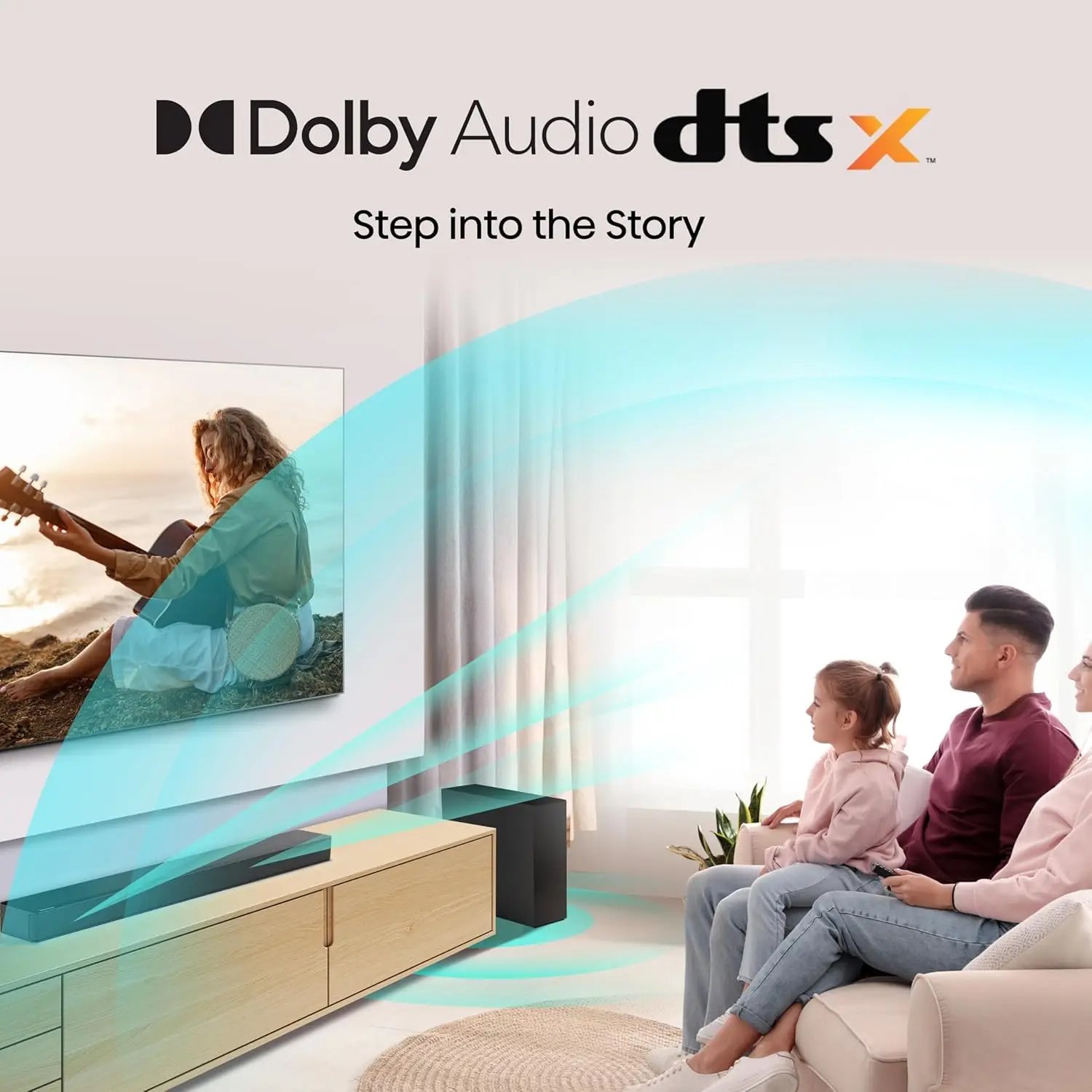 240W 2.1 Soundbar with Wireless Sub, DTS & BT 5.3