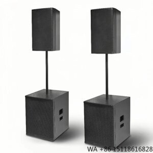 Active Speaker 12 Inch Bar Sound System 15 Inch Subwoofer Professional KTV Set with DSP Amplifier No Warranty