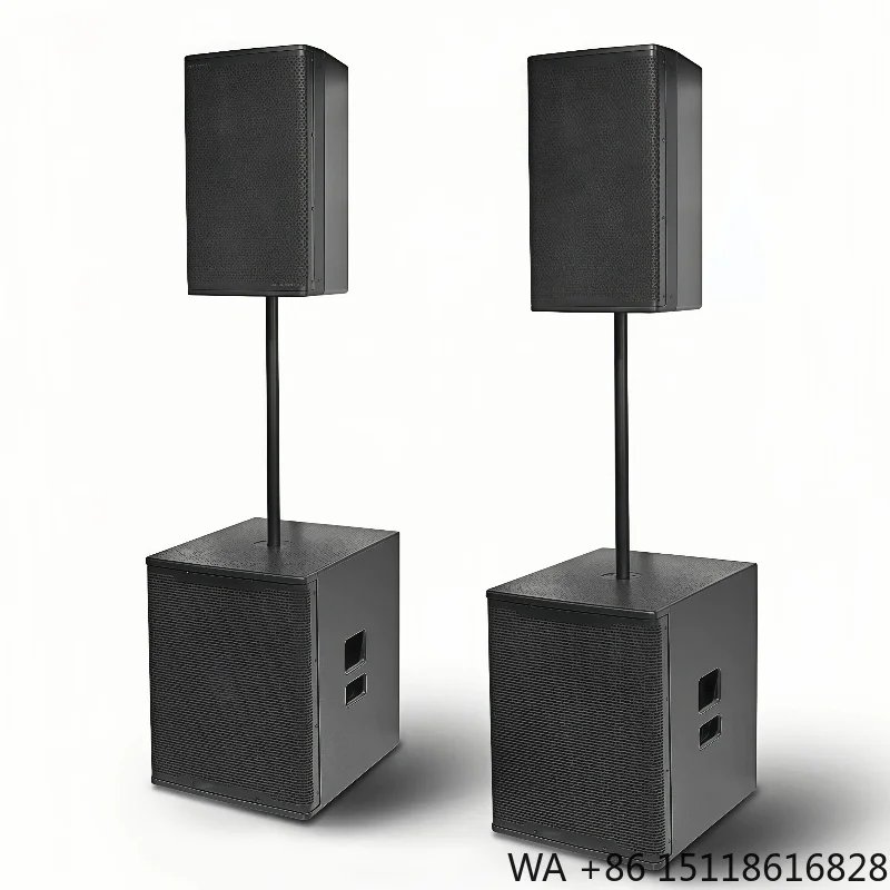Active Speaker 12 Inch Bar Sound System 15 Inch Subwoofer Professional KTV Set with DSP Amplifier No Warranty