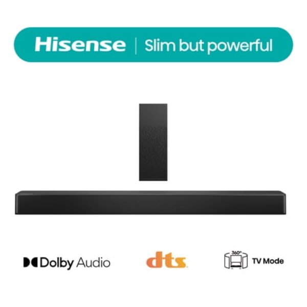 Hisense HS2100 2.1 Channel Sound Bar with Wireless Subwoofer