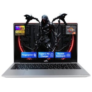 NIMO 15.6 FHD IPS Gaming Laptop AMD Ryzen 5 6600H (Up to 4.5GHz Beat i7-1165G7) 16GB DDR5 RAM 512GB PCIe 4.0 SSD AMD Radeon 660M GPU 100W PD Fast Charging Fingerprint for Student & Business
