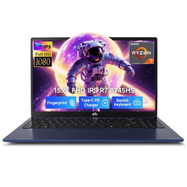 NIMO 15.6 IPS FHD-Gaming-Laptop 8 Cores AMD Ryzen 7 8745HS 32GB DDR5 RAM 1TB SSD (up to 4.9GHz Beat R9 7940HS) Radeon 780M-Graphics 100W Type-C Backlit Keyboard Fingerprint for Creators
