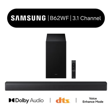 Samsung B-series 3.1 Ch DTS Virtual:X Soundbar with Subwoofer HW-B62WF/ZA 2025