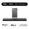 TCL S Class 2.1 Channel Sound Bar with Dolby Atmos, Wireless Subwoofer, and Bluetooth Music Streaming - S55H