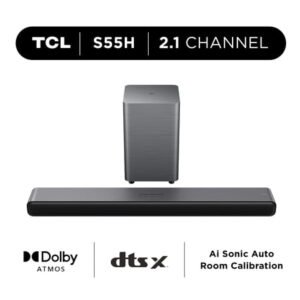 TCL S Class 2.1 Channel Sound Bar with Dolby Atmos, Wireless Subwoofer, and Bluetooth Music Streaming - S55H