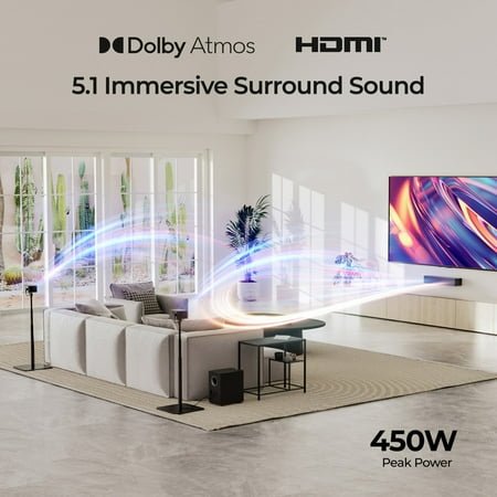 ULTIMEA 5.1 Dolby Atmos Soundbar with Wireless Subwoofer