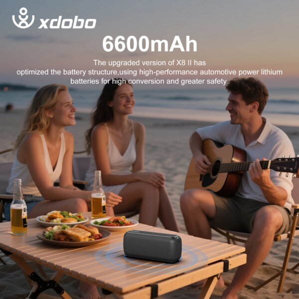 XDOBO X8 II 60W Bluetooth Speaker - Deep Bass 6600mAh